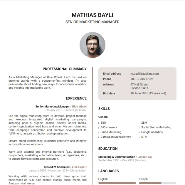 Mathias Bayli - Senior Marketing Manager