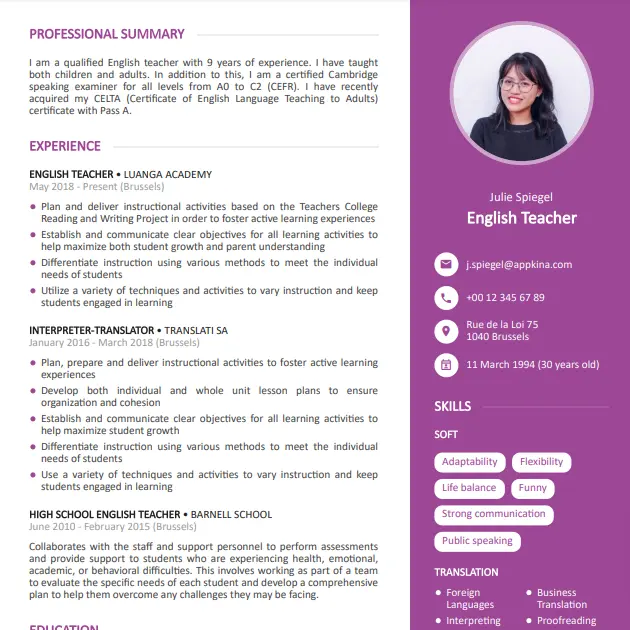 Julie Spiegel - English Teacher