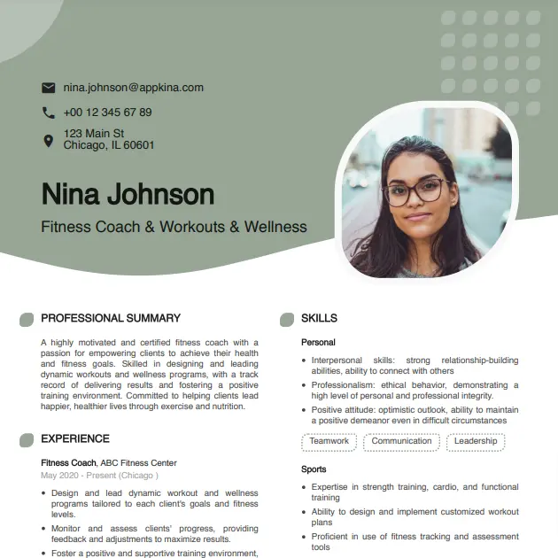Nina Johnson - Fitness Coach & Workouts & Wellness